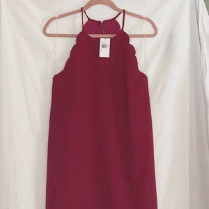 Le Kate Burgundy Halter Dress